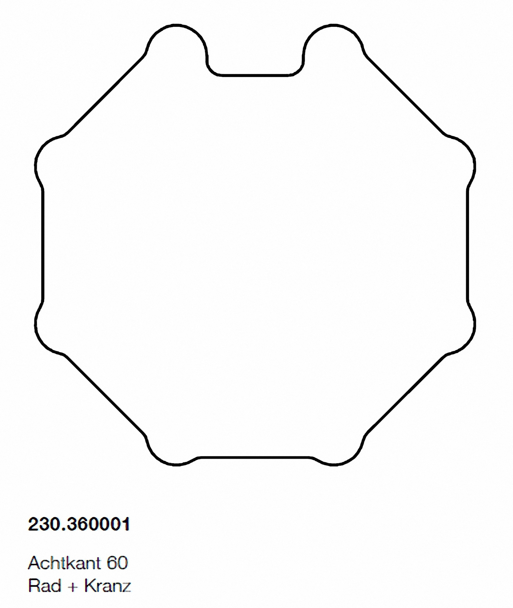 nice-direkt.de - Achtkant 60 Rad + Kranz Adapter und Mitnehmer (230.360001)