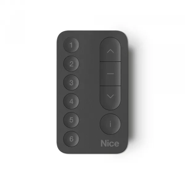 Nice MiniDomi 6 Funkhandsender schwarz | 6-Kanal Handsender mit Hand-/Automatik-Umschaltung